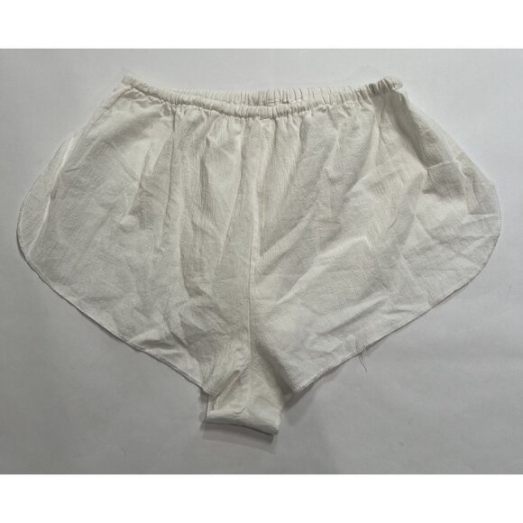 Are You Am I Cotton Drawstring Shorts in White - Picture 2 of 4